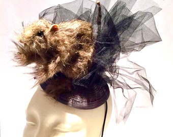 Rat Headband- Rat Fascinator- NYC Rat- Costume