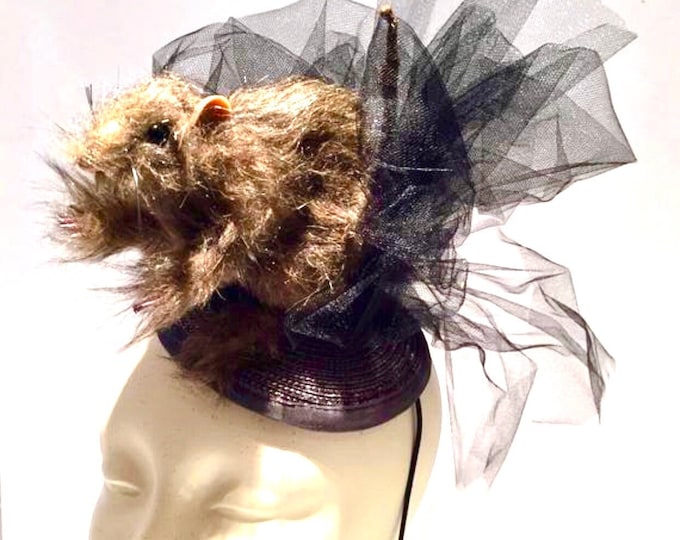 Rat Headband- Rat Fascinator- NYC Rat- Costume