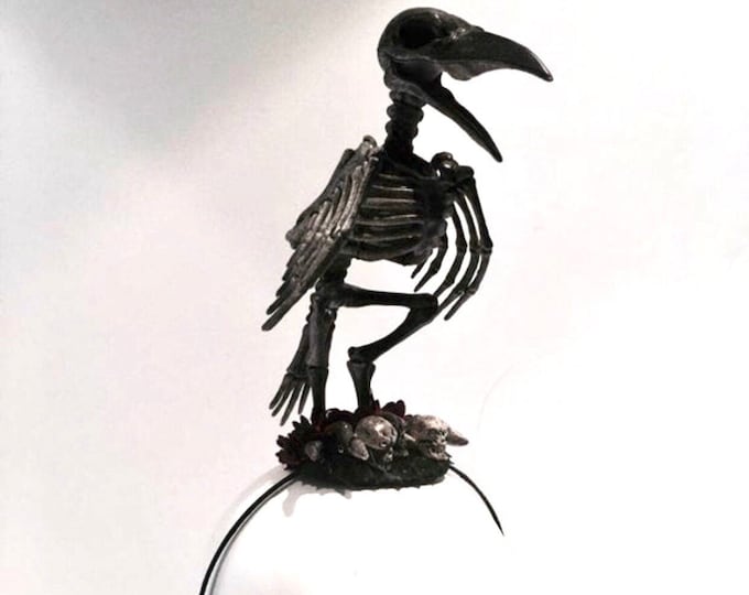 Skelton costume- Bird Headband -Fascinator- The Birds