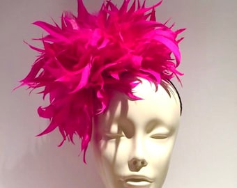 Hot pink Fascinator- Wedding -Polo Match- Derby