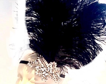 Flapper costume- Gatsby - Feather Headpiece