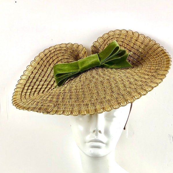 Natural straw Fascinators -Derby- Tea party- Wedding- Vintage