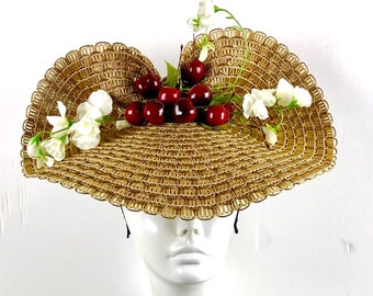 Cherry Fascinators -Derby- Tea party- Wedding- Vintage style