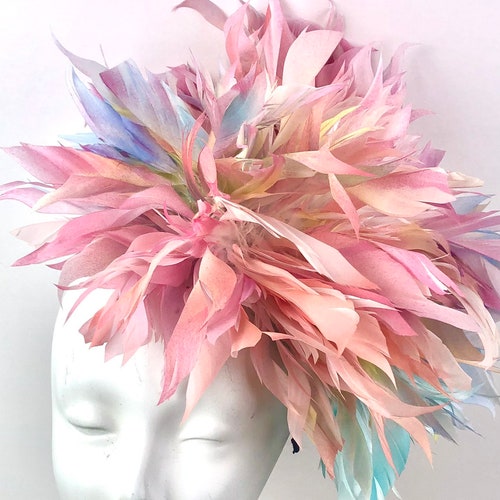 Pastel Fascinator Feather Headdress 