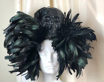 Skull Headpiece -Halloween- Day of the Dead- Mardi Gras
