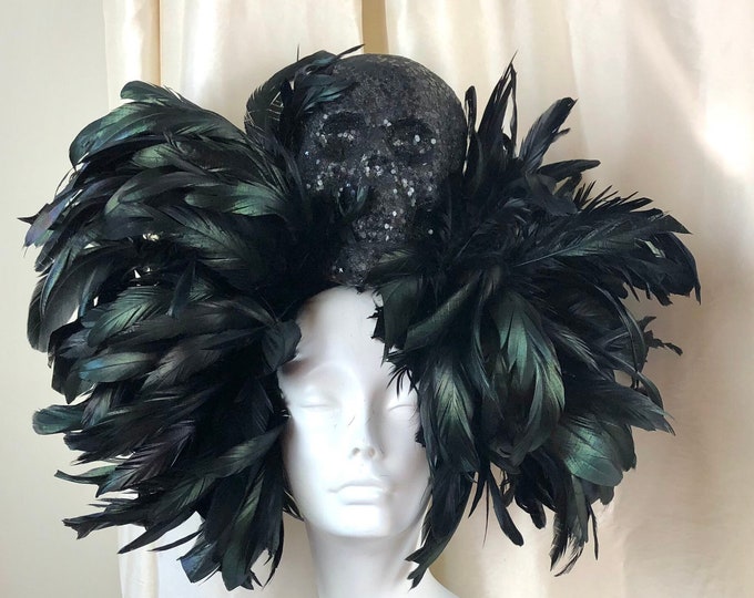 Skull Headpiece -Halloween- Day of the Dead- Mardi Gras