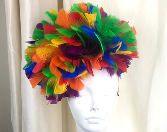 Rainbow Fascinator -Tea party- Horse race- Mardi Gras