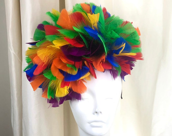 Rainbow Fascinator -Tea party- Horse race- Mardi Gras