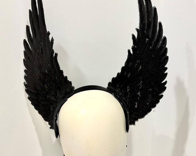 Wing headpiece- Black Headdress