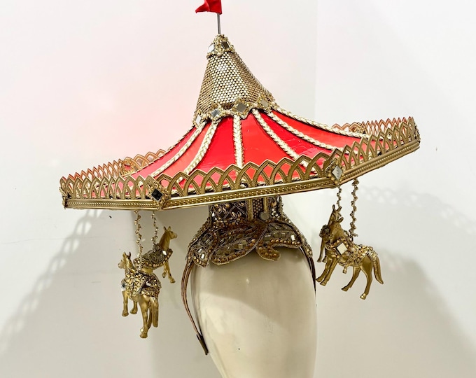 Carousel Horse Fascinator- Derby Day hat- Polo Match- Custom color