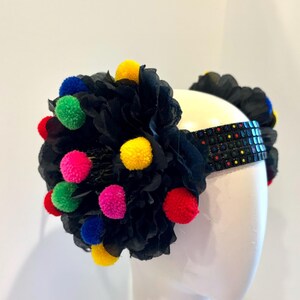 Pom pom Headpiece - Music fest headband