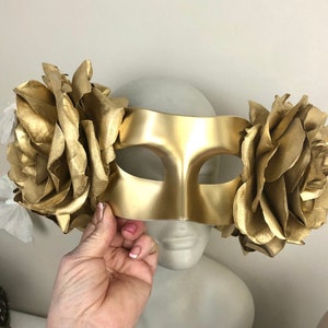 Gold flower Masquerade Mask- Masquerade ball- Costume ball