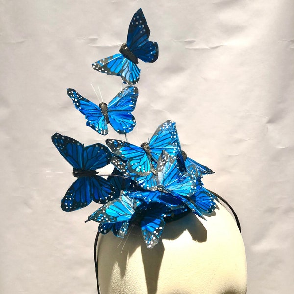 Blue Fascinator Etsy