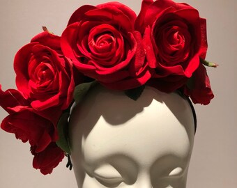 Rose Headpiece -Day of the Dead- Bridal Hair Accessory