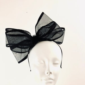 Bow Fascinators -large Black Bow Headband