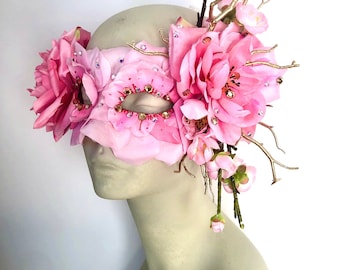 Custom lilac  Masquerade mask- Flower Mask- Mardi Gras- New Years