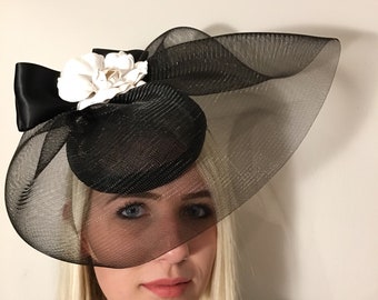 Black and white Fascinators -Tea party