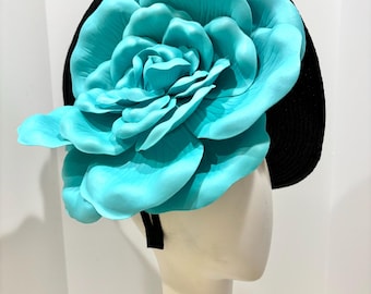 Turquoise Fascinator- Tea party- Wedding- Polo Match
