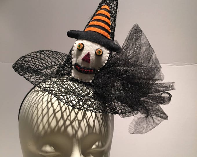 Witches Hat- Witch Fascinator- Mini Halloween Hat- Wicked Witch
