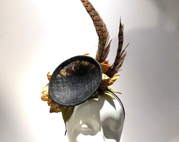 Brown Fascinator- Derby- Wedding -Tea Party Hat