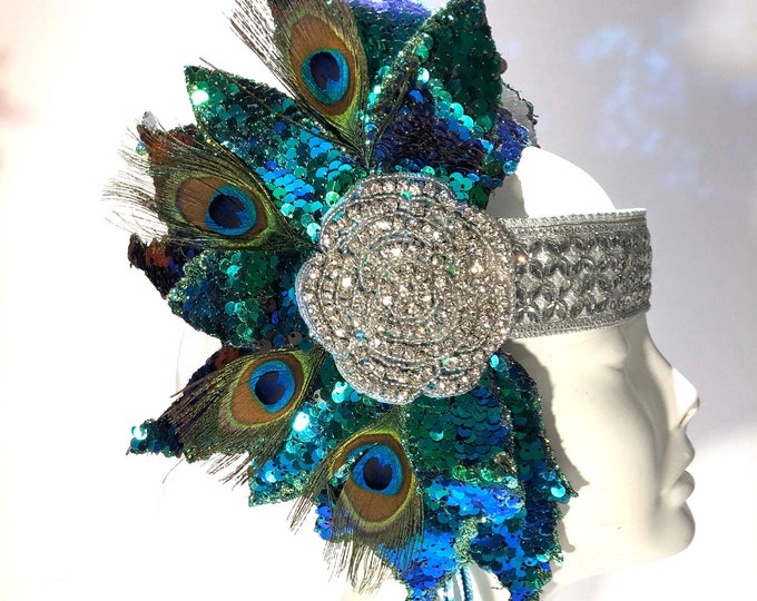 Peacock headdress -Goddess- hair accessory