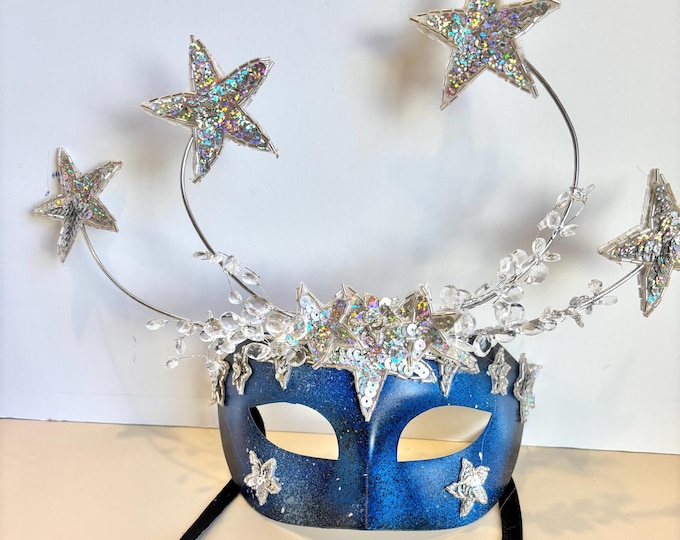 Star Mask- Galaxy masquerade mask- Mardi Gras - Space