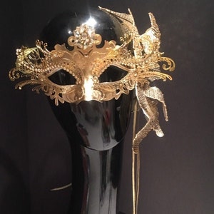 Gold Masquerade Masks- Ladies Party mask