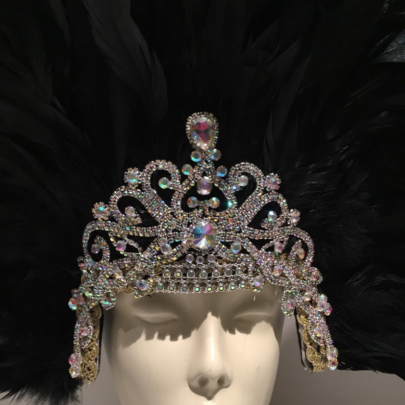 mardi gras feather headpiece