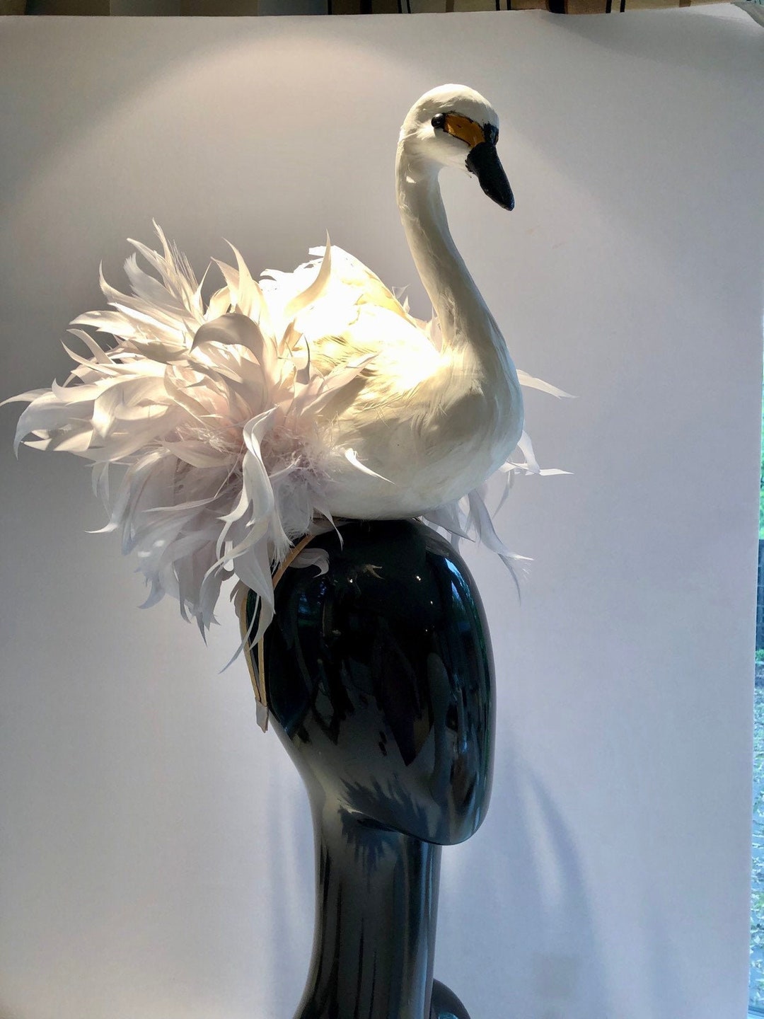 Derby Hat Swan Fascinator Dress Hat Church Hats Swan Hats  display picture 3