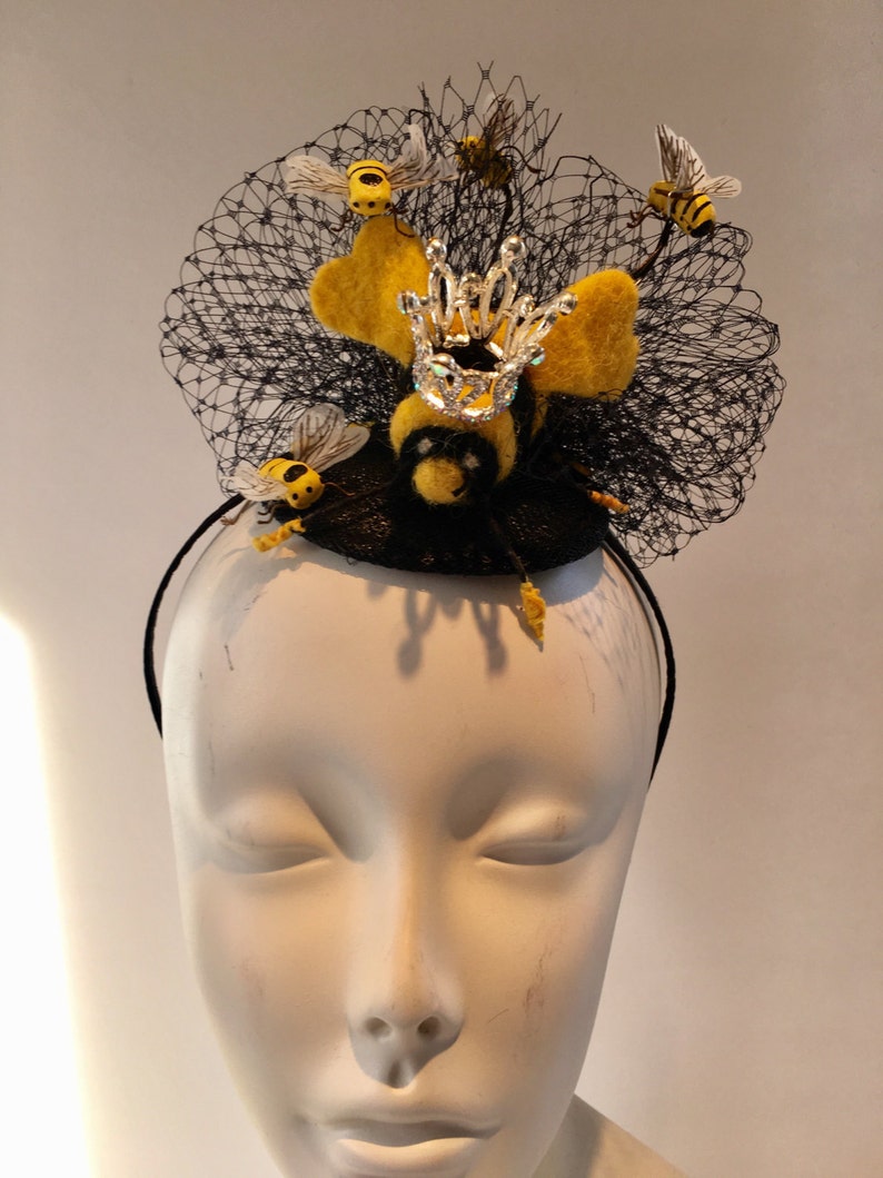 Queen Bee Fascinator Yellow Fascinator Queen Bee Headband ...