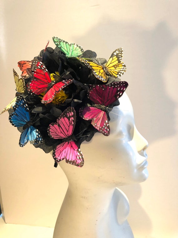 Unique and Beautiful Butterfly Headband Kentucky Derby Tea Party Brunch Bridal Butterflies Hairband, Kentucky Derby, Tea Party Hat, Wedding  main image 4