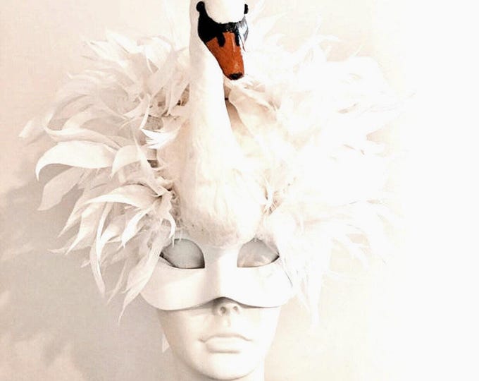 Swan Mask for Masked Ball- Swan Lake- Diner en Blanc