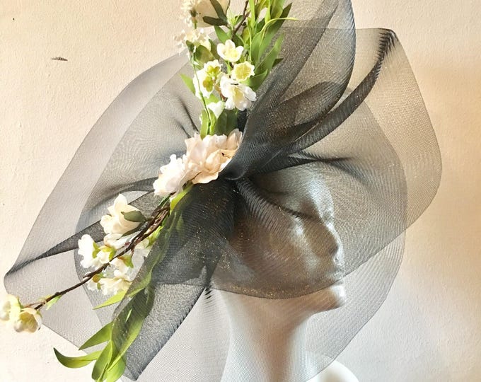 Large Flower hats- Wedding- Floral Fascinators- Derby