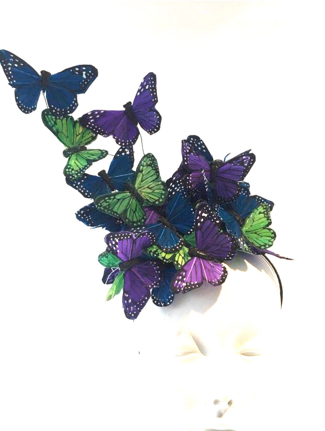 9754 Butterfly Headband Fascinator Hat For Women Girls, Monarch Derby Coucoland Butterfly Fascinator Hat Derby Fascinators Boho  main image 2