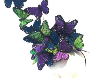 Butterfly fascinator- Monarch Headband- High Tea