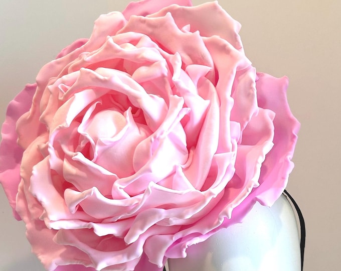 Large Rose Fascinator -Pink hat