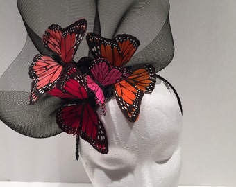 Butterfly Fascinator -Tea Party Hat- Kentucky Derby