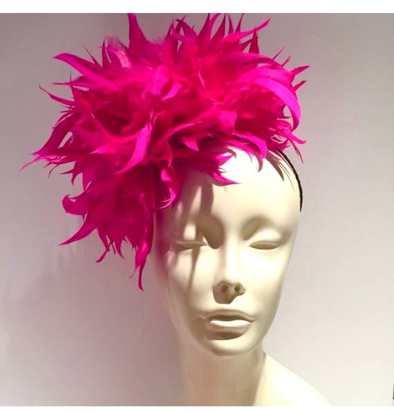 Hot Pink Fascinator Wedding polo Match 