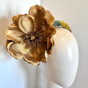 Mardi Gras Headpiece- Purple green gold fascinator