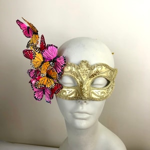 Butterfly mask pastel Masquerade party Mardi Gras Flowers and butterflies image 2