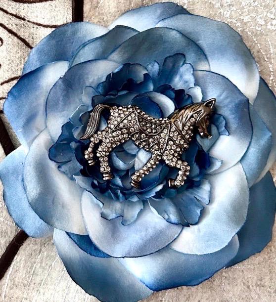 Derby headband!! Navy Blue and White with rose and gold accents White Derby Hat, Navy, Pink Derby Hat, Wedding Hat - Etsy main image 2