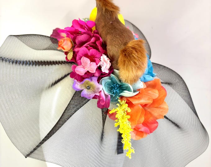 Horse Fascinator- colorful Derby hat- Polo Match