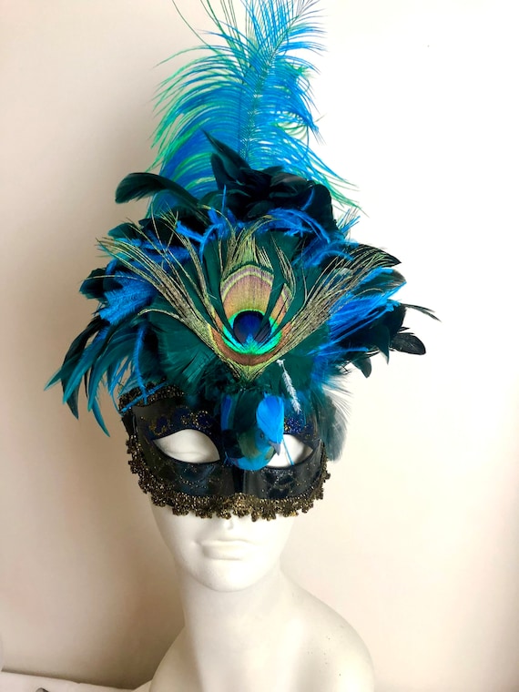 bifald Minister Fremragende Blue Masquerade Mask Peacock Mask - Etsy
