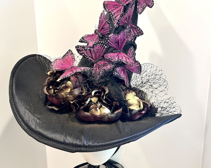 Witch hat- Wicked Witch Hat- Butterfly- Crow- Halloween Costume