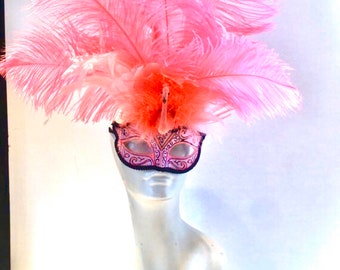 Flamingo mask- Mardi Gras mask- Masquerade
