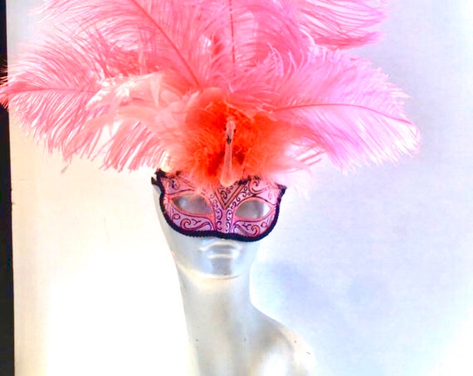 Flamingo mask- Mardi Gras mask- Masquerade