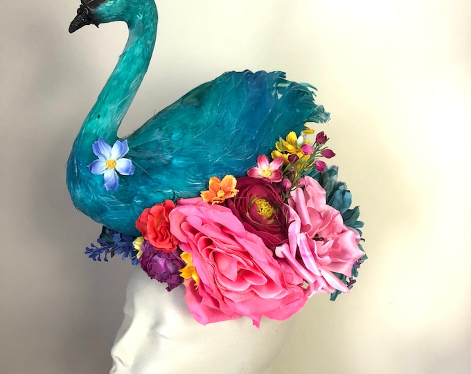 Peacock Fascinator- Derby- Hat Luncheon-Bird Costume -Hat contest
