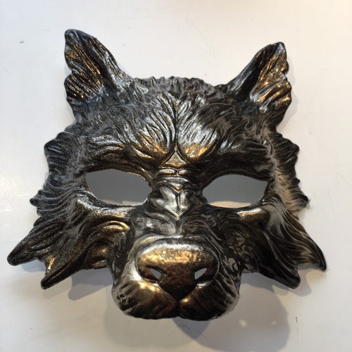 Leather Mask MADE TO ORDER Black Dire Wolf Mask... Masquerade Etsy