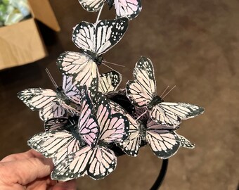 Blush pink Fascinator- Derby Butterfly Headdress- High Tea