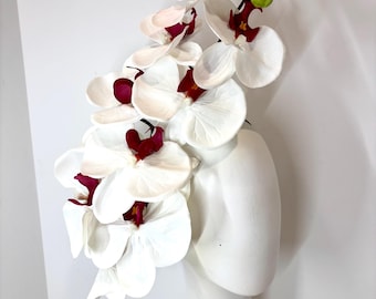 White  Orchid Headband- Derby hats- Wedding- One of a kind
